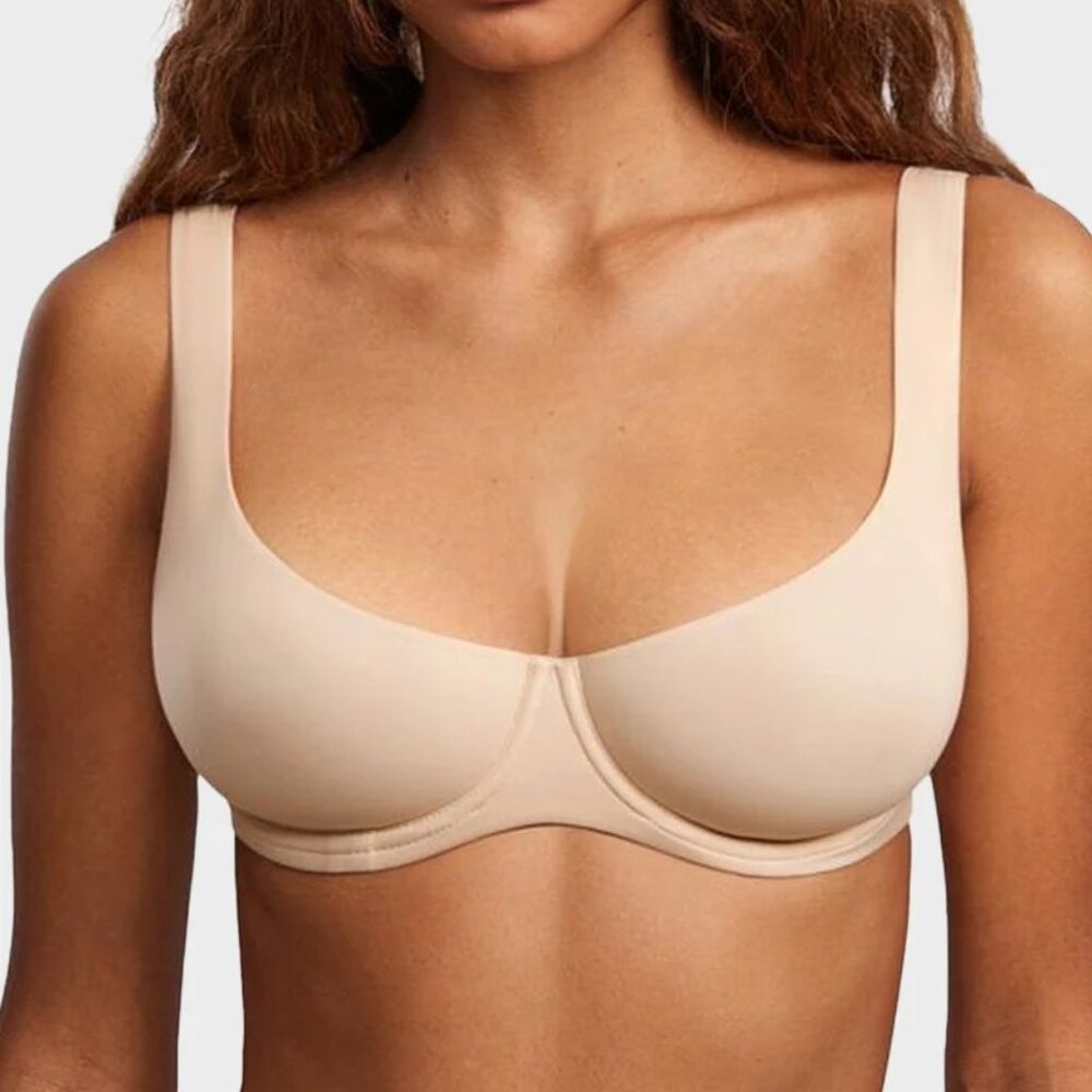 NWT Underwire Support Seamless Unlined Balconette Bra 34D